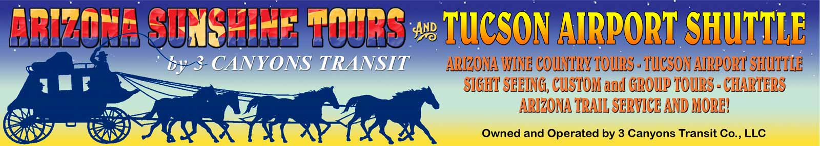 Arizona Sunshine Tours - Tucson Airport Shuttle - Arizona Wine Tours